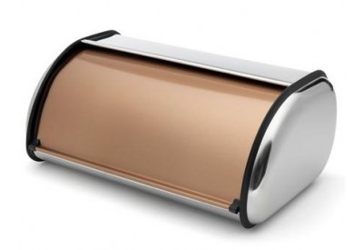 Addis Stainless Steel Roll Top Bread Bin Copper Finish